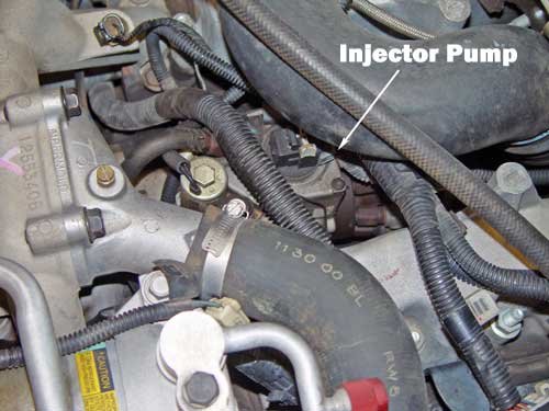 Injector pump burried in the engine