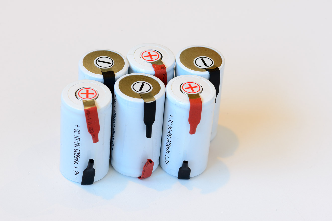 Sub C 6000mAh NI-mh Batteries with tabs for about 2 bucks each on ebay.