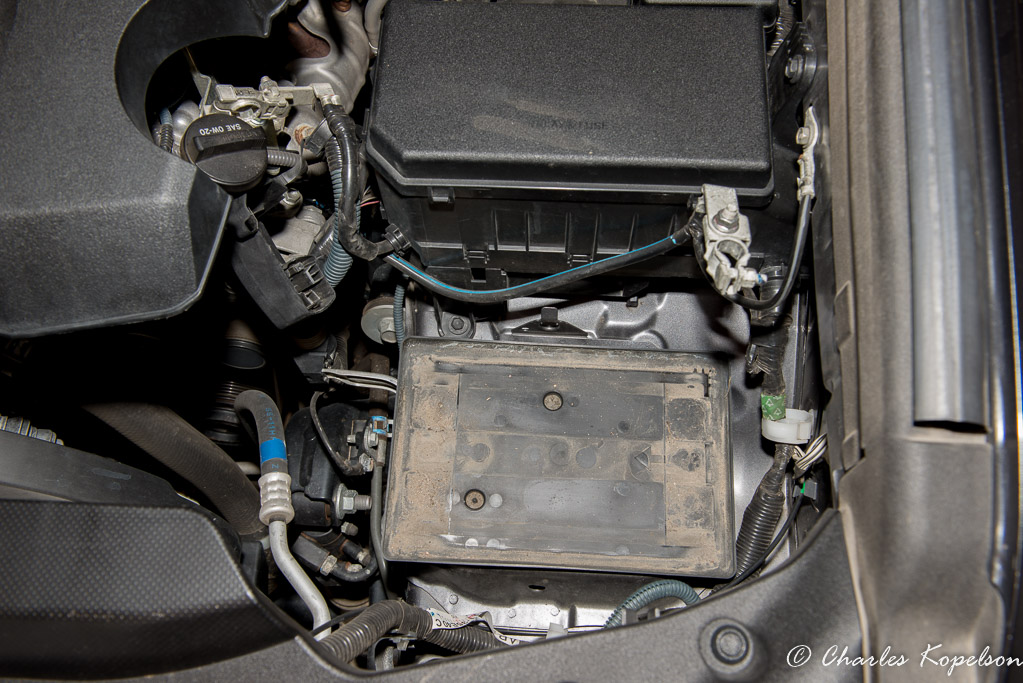 Battery tray in my 2010 Toyota 4runner.