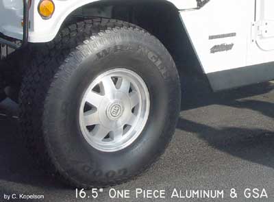 Factory 16.5" hummer  Aluminum wheel with hidden CTI