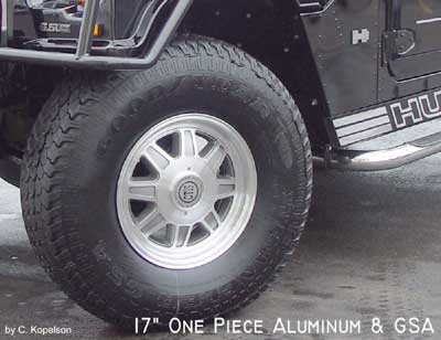 Factory 17" hummer Aluminum wheel with hidden CTI